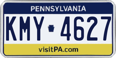 PA license plate KMY4627