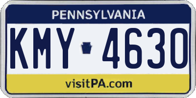 PA license plate KMY4630