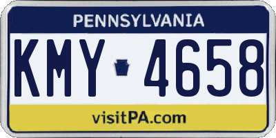 PA license plate KMY4658