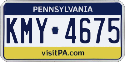 PA license plate KMY4675