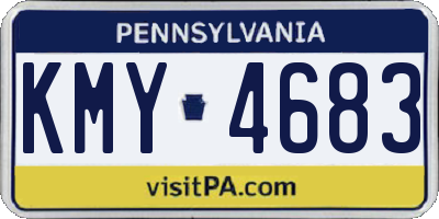 PA license plate KMY4683
