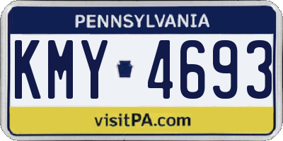 PA license plate KMY4693