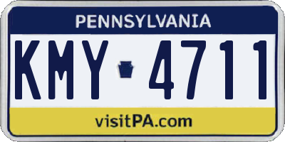PA license plate KMY4711