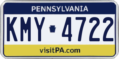 PA license plate KMY4722