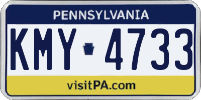 PA license plate KMY4733