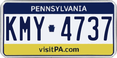 PA license plate KMY4737