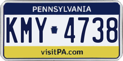 PA license plate KMY4738