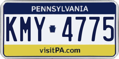 PA license plate KMY4775