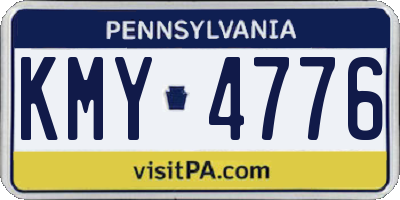 PA license plate KMY4776