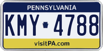 PA license plate KMY4788