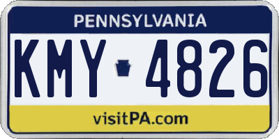 PA license plate KMY4826