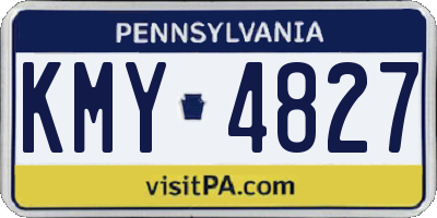 PA license plate KMY4827