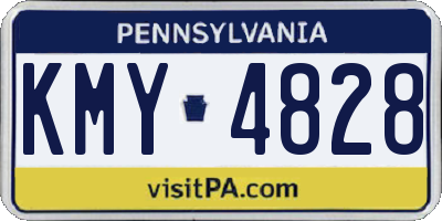PA license plate KMY4828