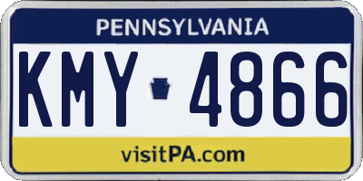 PA license plate KMY4866