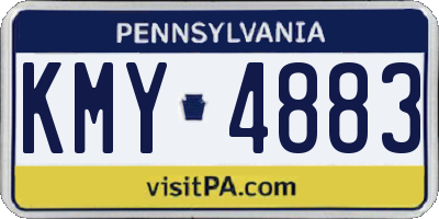 PA license plate KMY4883