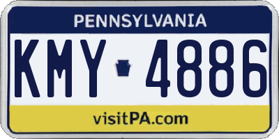 PA license plate KMY4886
