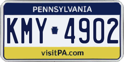 PA license plate KMY4902