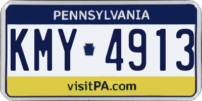 PA license plate KMY4913