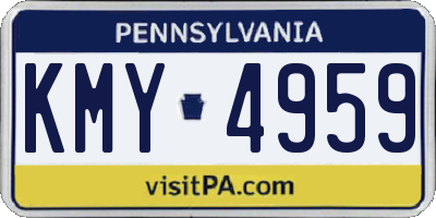 PA license plate KMY4959