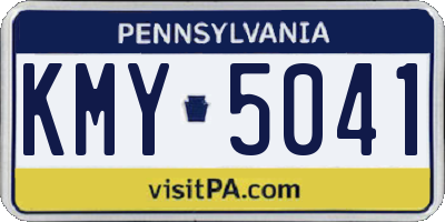 PA license plate KMY5041