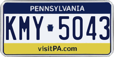 PA license plate KMY5043