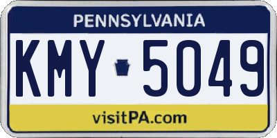 PA license plate KMY5049