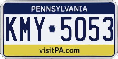 PA license plate KMY5053
