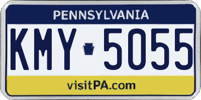 PA license plate KMY5055