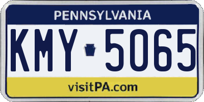 PA license plate KMY5065