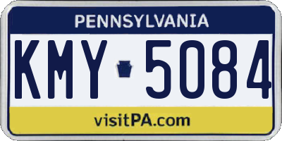 PA license plate KMY5084