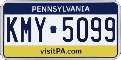 PA license plate KMY5099