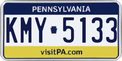 PA license plate KMY5133