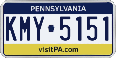 PA license plate KMY5151