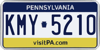 PA license plate KMY5210