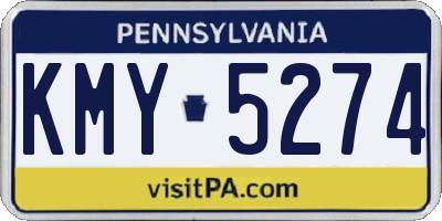 PA license plate KMY5274