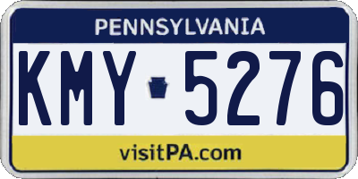 PA license plate KMY5276