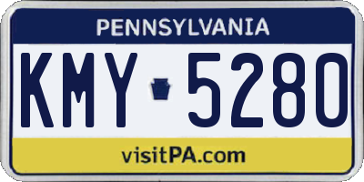 PA license plate KMY5280