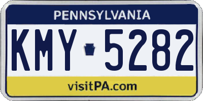 PA license plate KMY5282
