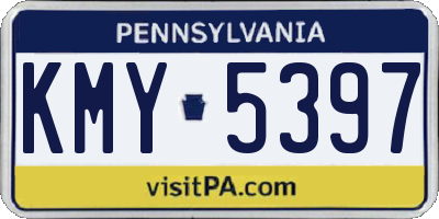 PA license plate KMY5397