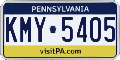 PA license plate KMY5405