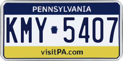PA license plate KMY5407