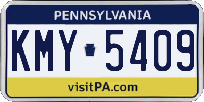 PA license plate KMY5409