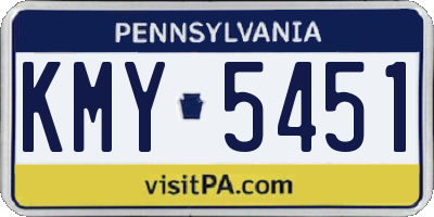 PA license plate KMY5451