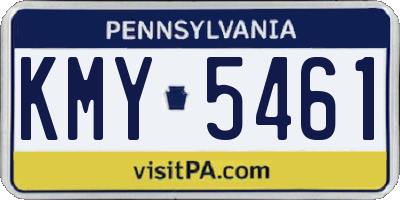 PA license plate KMY5461