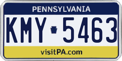 PA license plate KMY5463