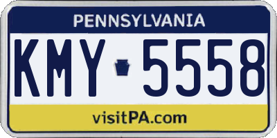 PA license plate KMY5558