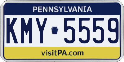 PA license plate KMY5559