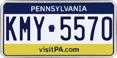 PA license plate KMY5570
