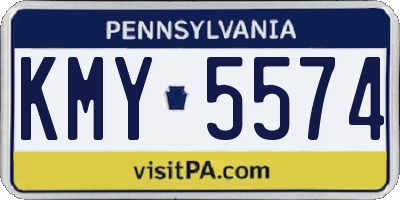 PA license plate KMY5574