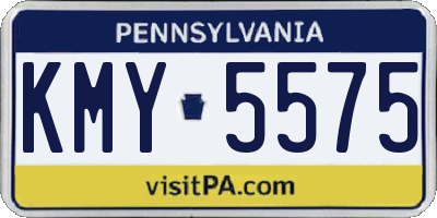PA license plate KMY5575